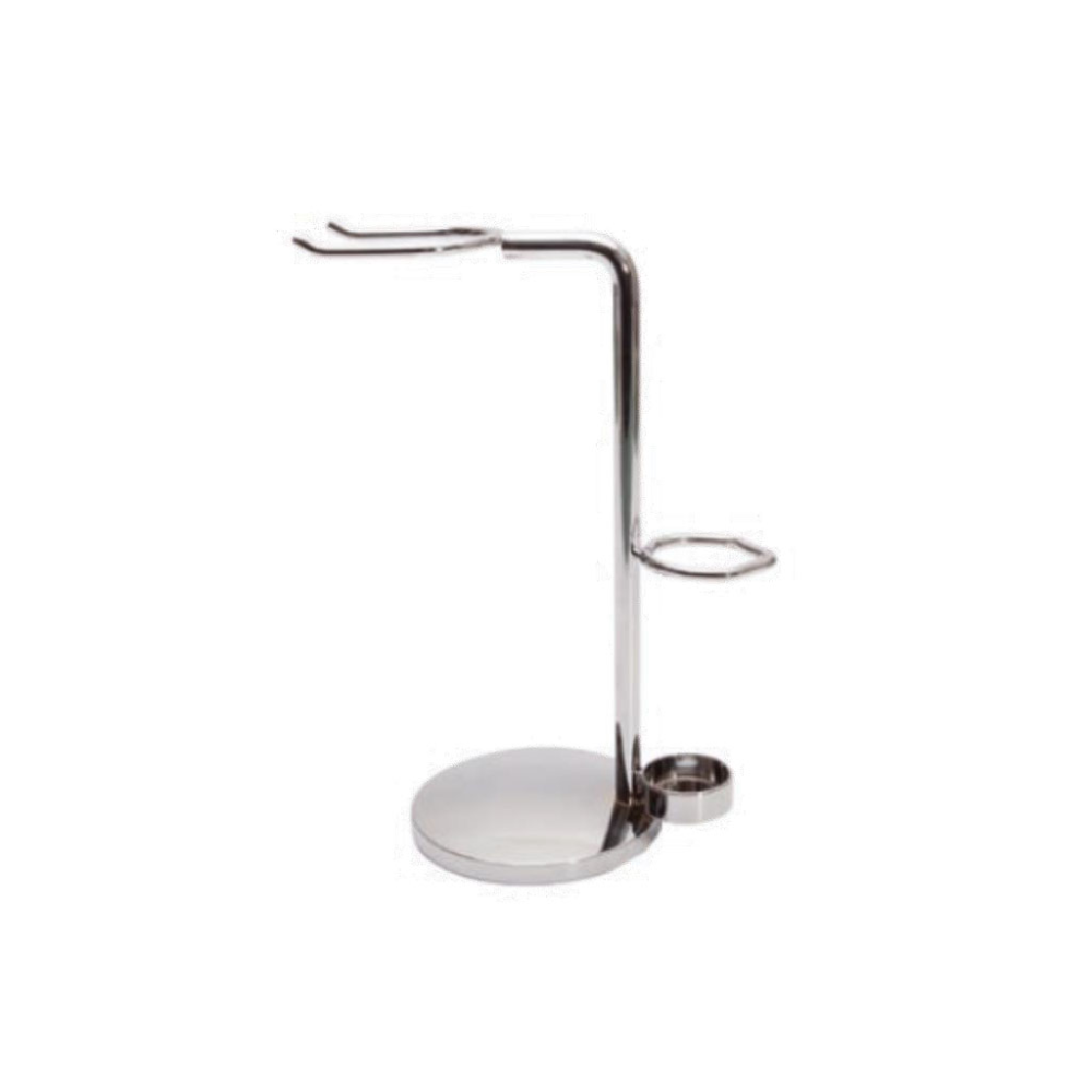Stand Porta Pennello E Rasoio Ottone Cromato 