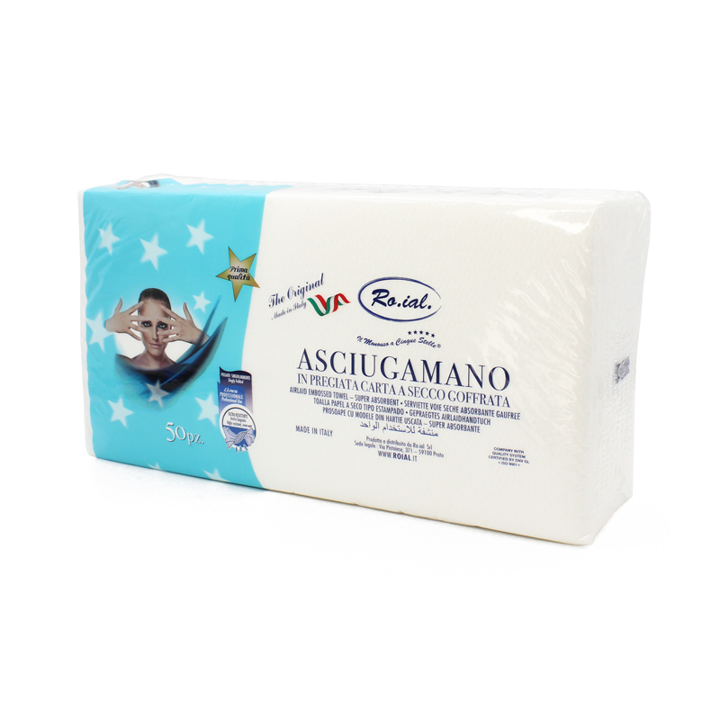 asciugamano-monouso-piegato-carta-goffrato-50pz Asciugamano Monouso Piegato Carta Goffrato 50PZ
