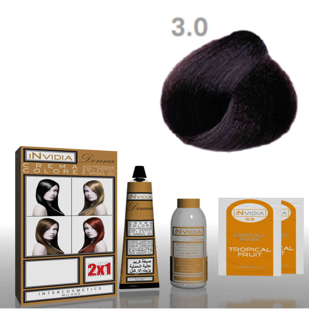 invidia-shampoo-colorante-crema-colore-donna-100ml-3.0-castano-scuro Invidia Shampoo Colorante Crema Colore Donna 100ML 3.0 Castano Scuro