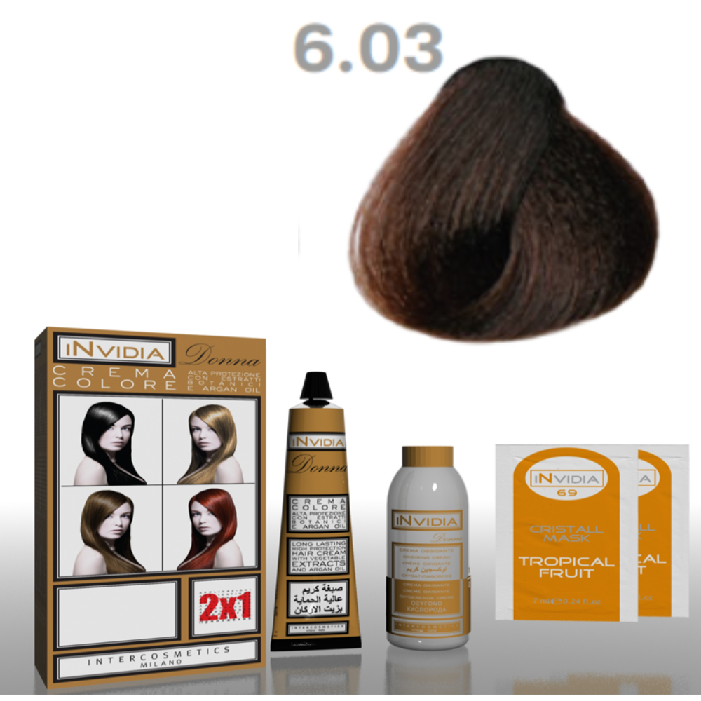 invidia-shampoo-colorante-crema-colore-donna-100ml-6.03-tabacco-chiaro Invidia Shampoo Colorante Crema Colore Donna 100ML 6.03 Tabacco Chiaro
