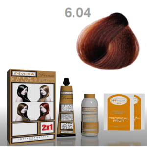 Shampoo colorante crema colore donna 100ml 6.04 marrone