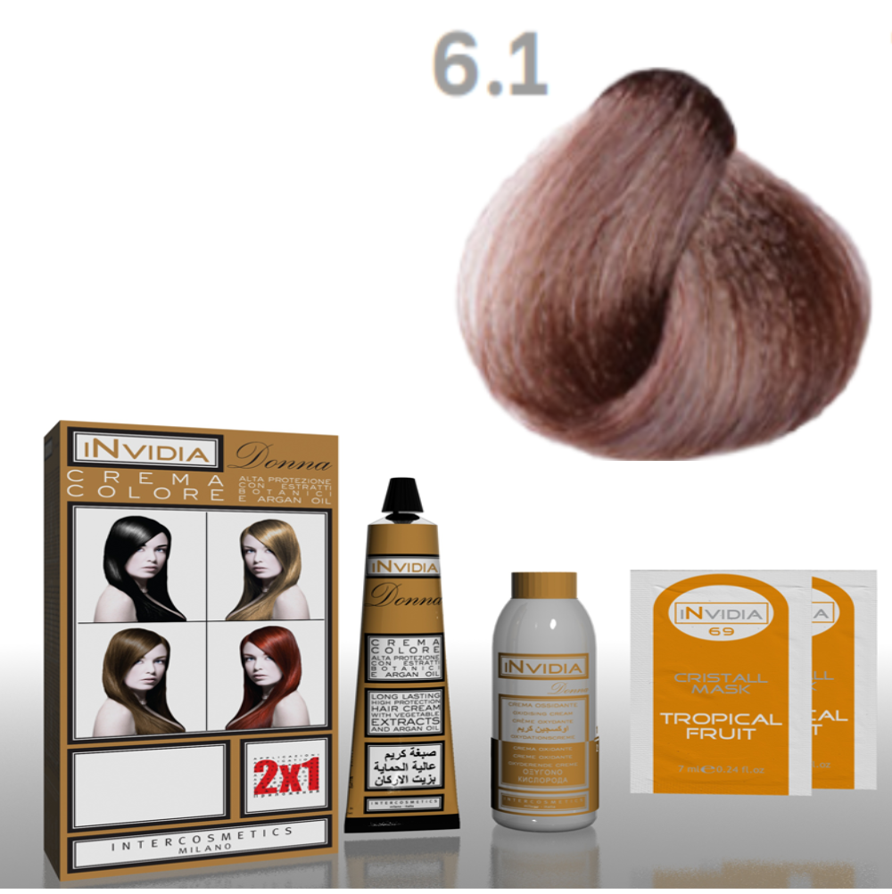 invidia-shampoo-colorante-crema-colore-donna-100ml-6.1-biondo-scuro-cenere Invidia Shampoo Colorante Crema Colore Donna 100ML 6.1 Biondo Scuro Cenere