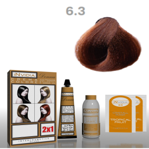 Shampoo colorante crema colore donna 100ml 6.3 biondo scuro dorato