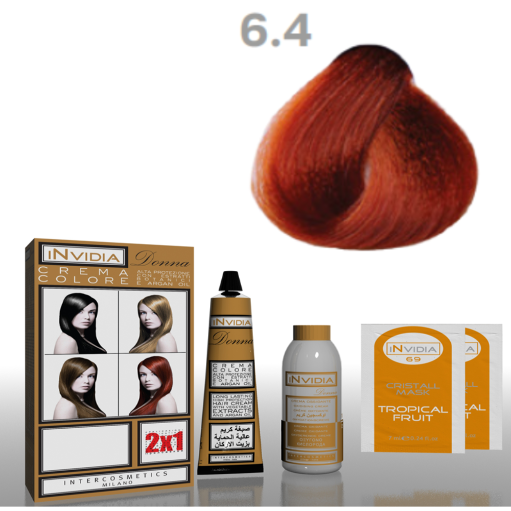 invidia-shampoo-colorante-crema-colore-donna-100ml-6.4-biondo-scuro-rame Invidia Shampoo Colorante Crema Colore Donna 100ML 6.4 Biondo Scuro Rame