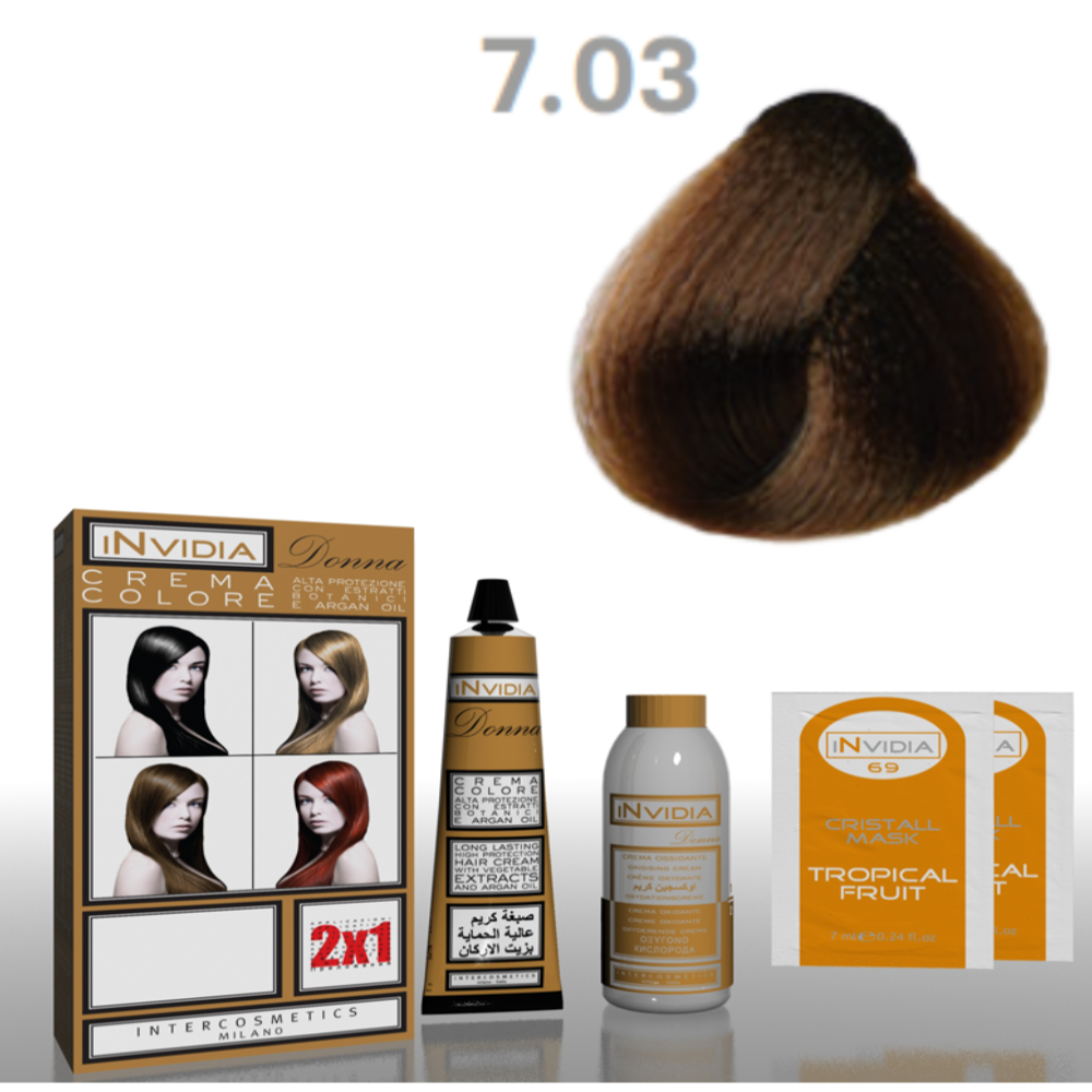 invidia-shampoo-colorante-crema-colore-donna-100ml-7.03-ambra Invidia Shampoo Colorante Crema Colore Donna 100ML 7.03 Ambra