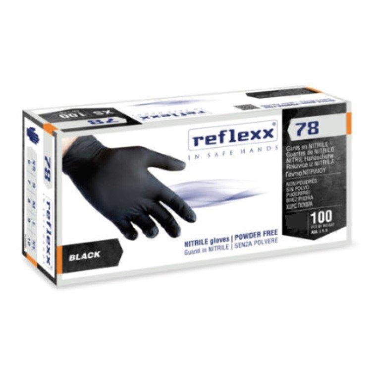 reflexx-78-guanti-nitrile-senza-polvere-nero-100pz-medium Reflexx 78 Guanti Nitrile Senza Polvere Nero 100PZ Medium