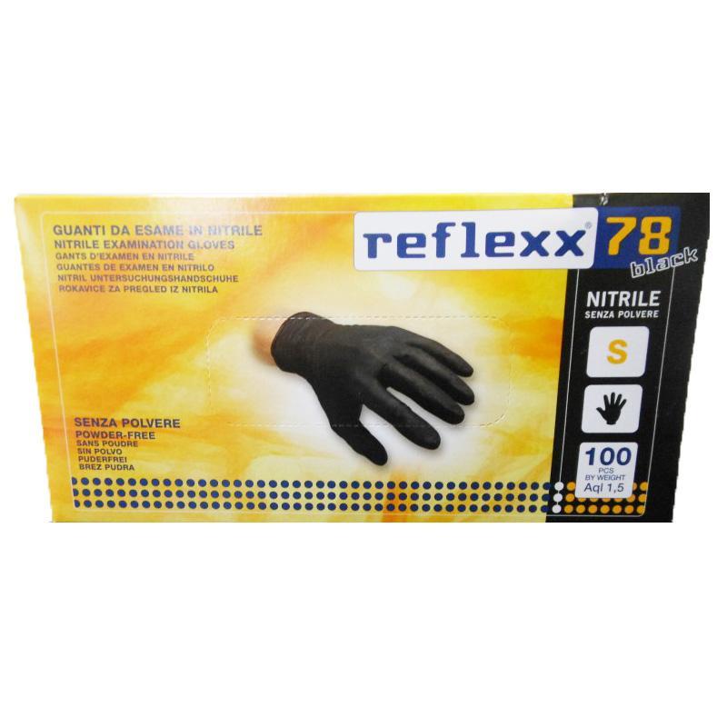 reflexx-78-guanti-nitrile-senza-polvere-small-nero Reflexx 78 Guanti Nitrile Senza Polvere Small Nero