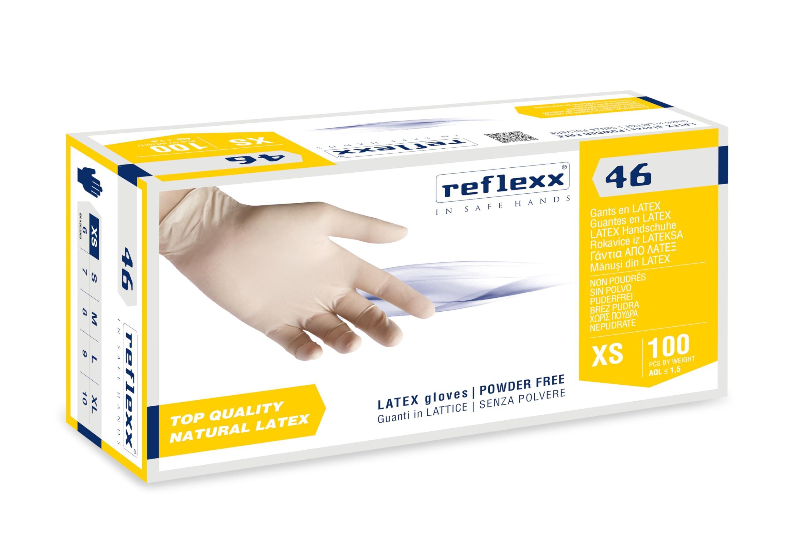 reflexx reflexx 46 guanti lattice senza polvere 100pz r46 medium - foto 2 reflexx reflexx 46 guanti lattice senza polvere 100pz r46 medium - foto 2