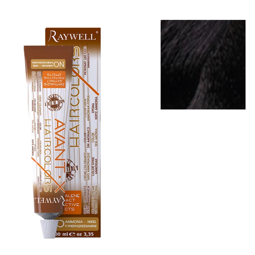 Raywell Tinta In Crema Senza Ammoniaca Avant-X 100ml 4.03 Tabacco Scuro