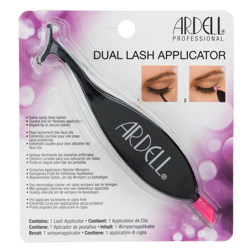 ardell-dual-lash-applicatore-ciglia-finte- Confezione Ardell Dual Lash con applicatore nero, istruzioni d'uso e guide applicative