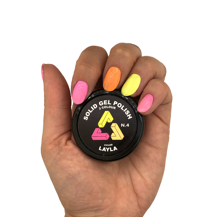 layla-smalto-solid-gel-polish-trio-uv-led-15gr-n.04-fluo Layla Smalto Solid Gel Polish Trio Uv Led 15GR N.04 Fluo