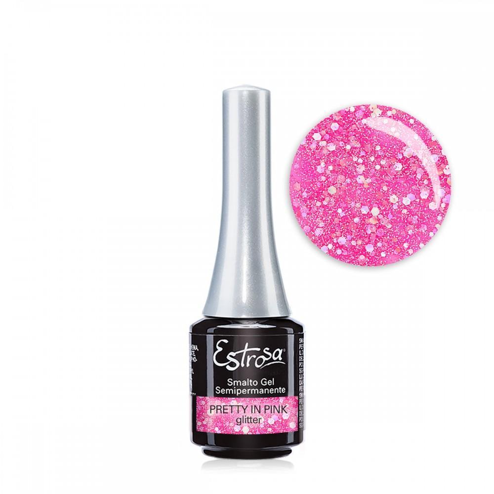 estrosa-smalto-gel-semipermanente-mini-7ml-pretty-in-pink-glitter Estrosa Smalto Gel Semipermanente Mini 7ML Pretty In Pink Glitter