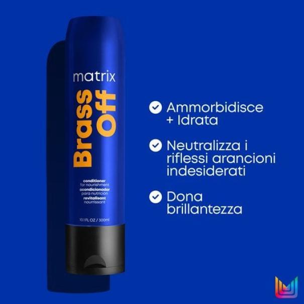 matrix-conditioner-antiarancio-brass-off-total-results-300ml Balsamo Conditioner antiarancio Matrix Total Results Brass Off, flacone da 300ml