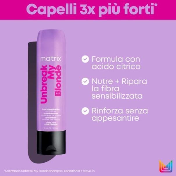 matrix-conditioner-rinforzante-unbreak-my-blond-total-results-300ml Matrix Conditioner Rinforzante Unbreak My Blond Total Results 300ML