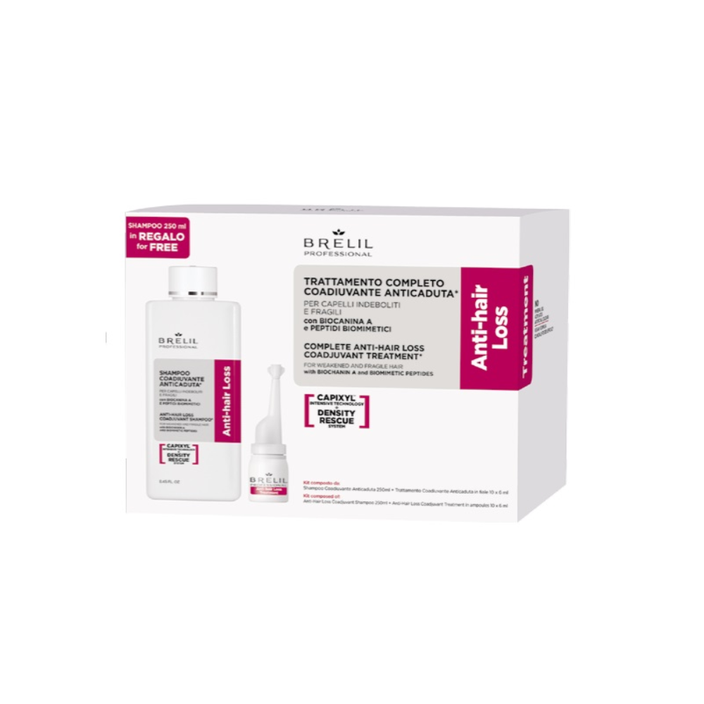 brelil-anti-hair-loss-treatment-kit-shampoo-anticaduta-250ml-+-fiale-10x6ml Brelil Anti Hair Loss Treatment Kit Shampoo Anticaduta 250ML + Fiale 10x6ML