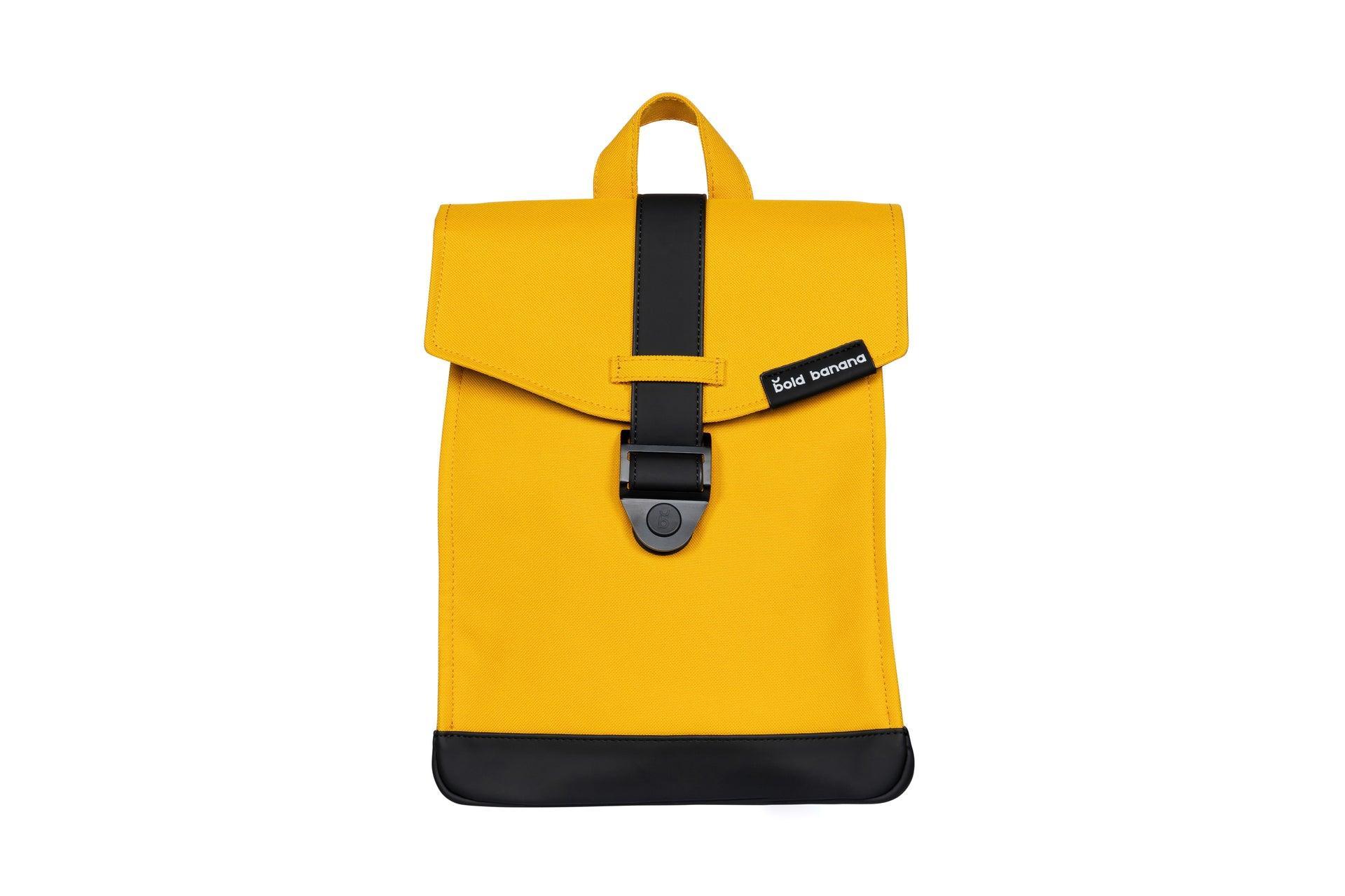 Zaino Bold Banana Mini Envelope giallo con dettagli neri, vista frontale