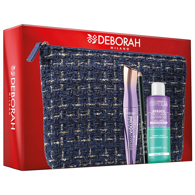 deborah-pochette-blu-foderata-mascara-+-matita-+-struccante Deborah Pochette Blu Foderata Mascara + Matita + Struccante