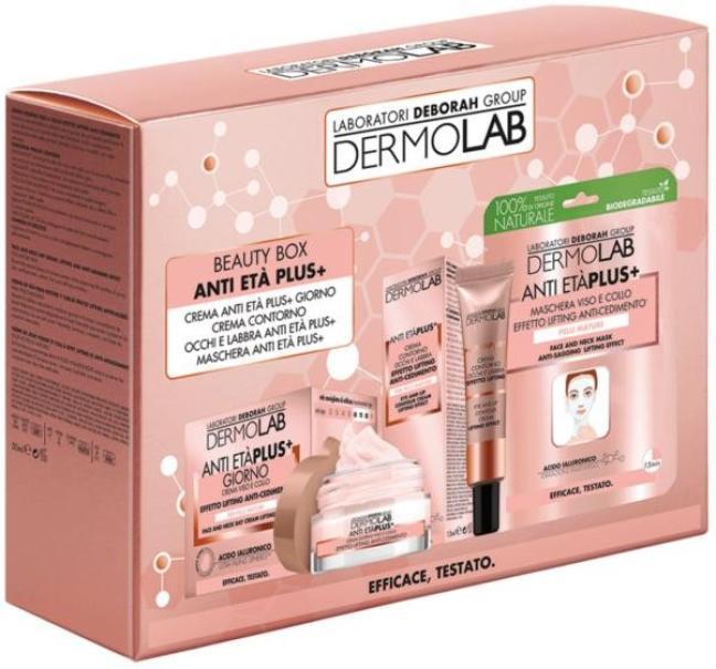 dermolab-beauty-box-anti-eta-plus-crema-anti-eta-plus-giorno-+-crema-contorno-occhi-e-labbra-+-maschera-viso-e-collo-anti-eta-plus Dermolab Beauty Box Anti Eta Plus - Crema Giorno + Contorno Occhi e Labbra + Maschera