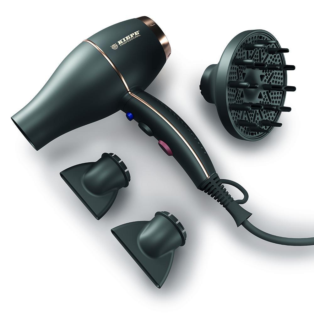 kiepe-phon-bloom-2000w-nero Phon Bloom 2000W Nero - vista laterale con dettagli design
