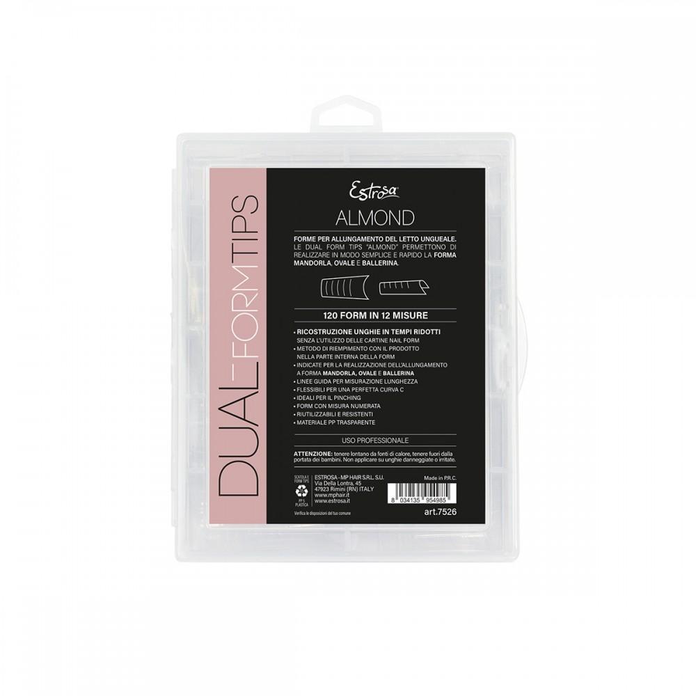 estrosa-dual-form-tips-almond-12-misure-120pz-7526 Estrosa Dual Form Tips Almond 12 Misure 120Pz 7526