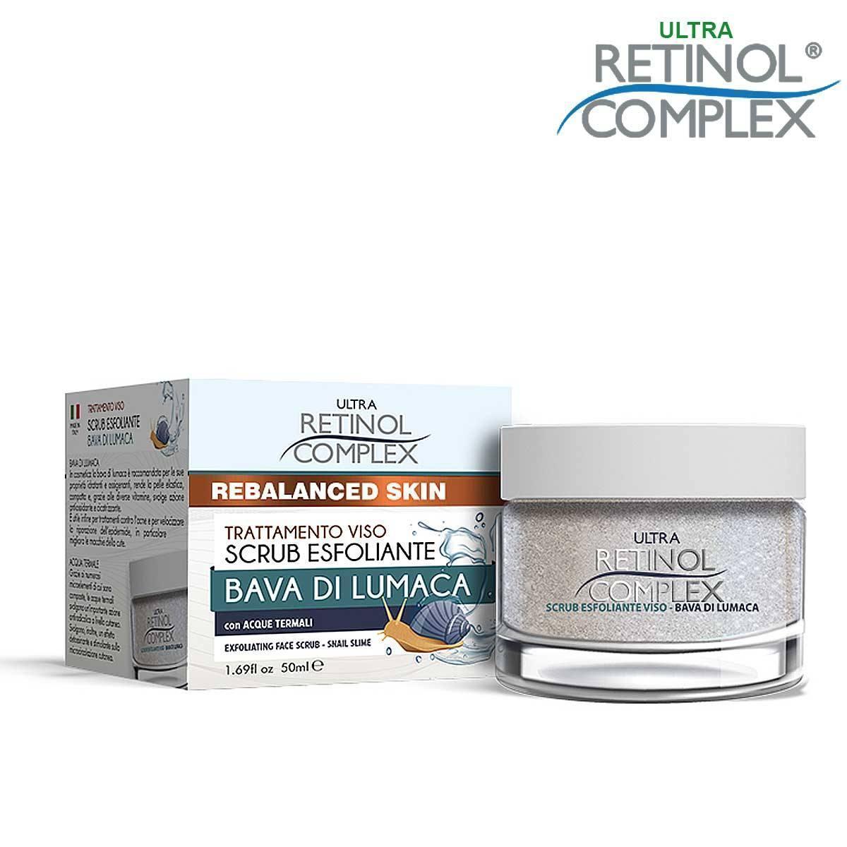 ultra retinol retinol complex trattamento scrub esfoliante viso bava di lumaca 50ml 277 - foto 1 ultra retinol retinol complex trattamento scrub esfoliante viso bava di lumaca 50ml 277 - foto 1