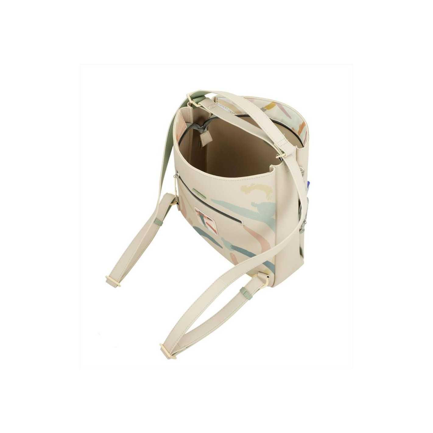 anekke-borsa-trasformabile-zaino-40575-002 Anekke Borsa Trasformabile Zaino 40575-002 vista dall'alto con apertura principale e spallacci