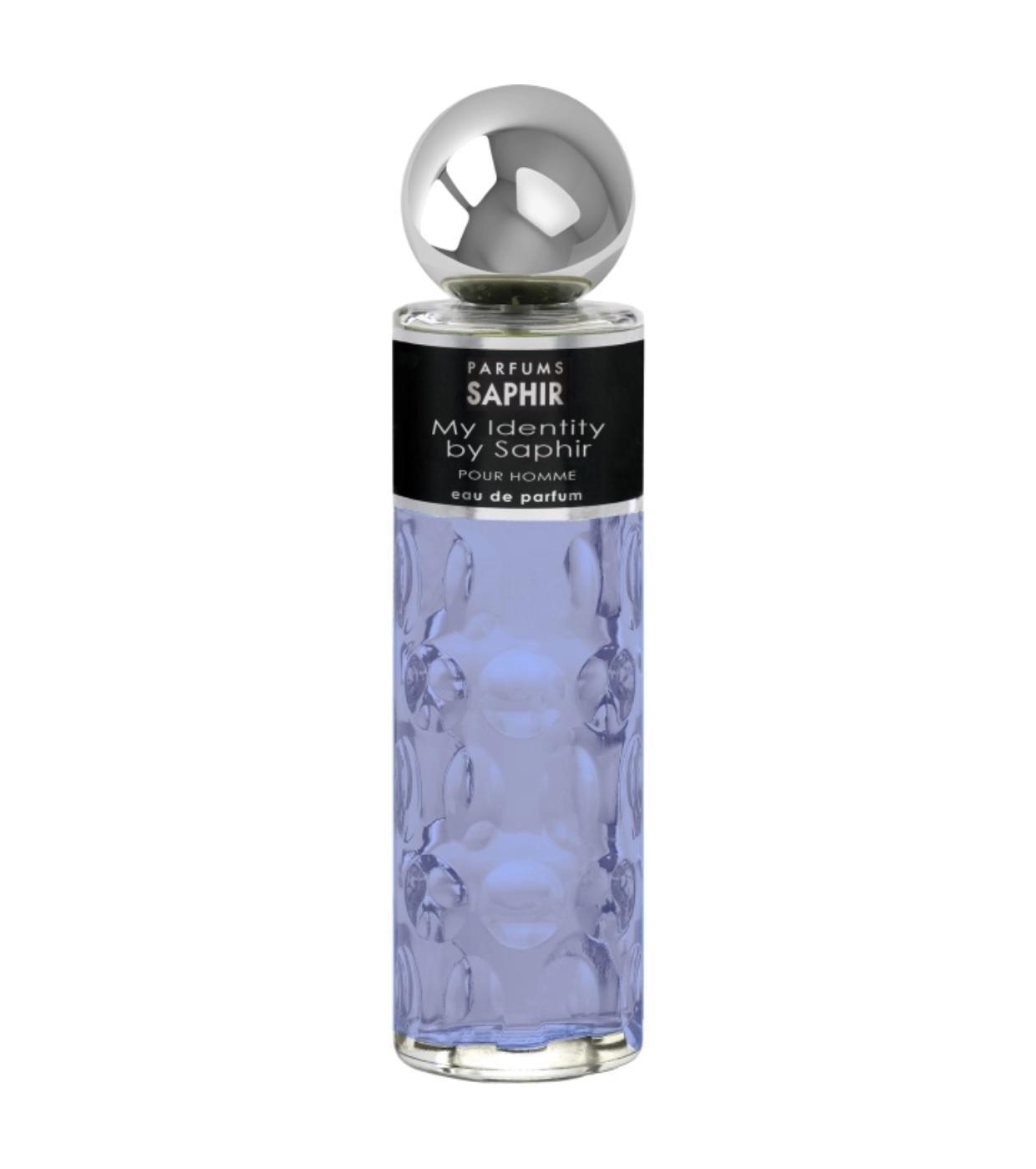 saphir parfums saphir frasco 200ml edp cro my identity by saphir 83188 - foto 1 Profumo SAPHIR 200ml flacone traslucido lilla con motivi geometrici