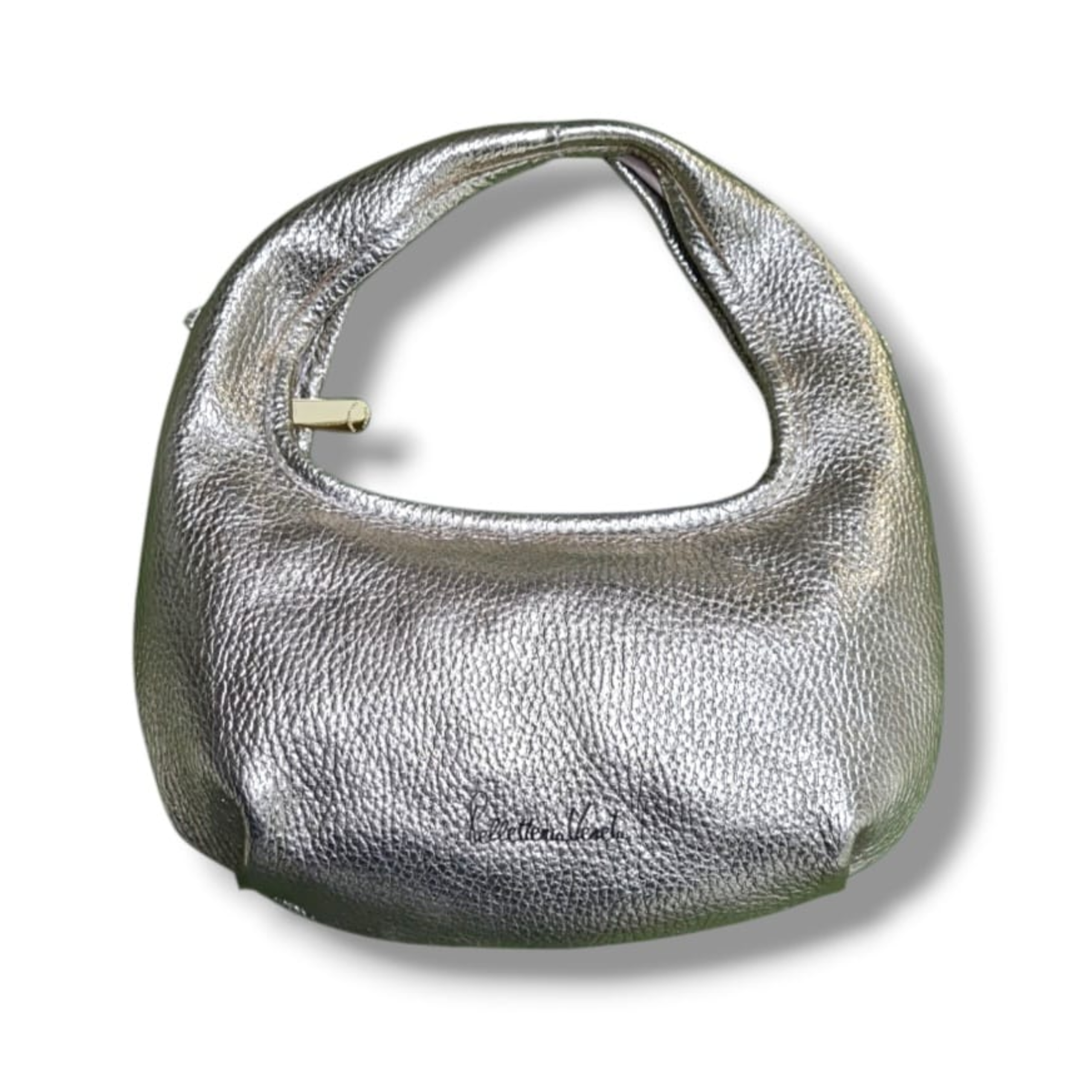 pelletteria veneta pelletteria veneta tracolla in pelle martellata lamina linea shimmer platino v25500-platino - foto 1 Tracolla in pelle martellata lamina linea Shimmer colore platino