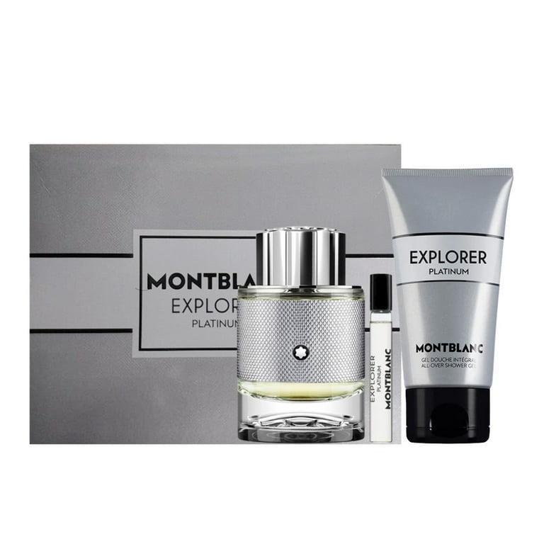 Confezione regalo Mont Blanc Explorer Platinum 100ml con flacone, spray e crema