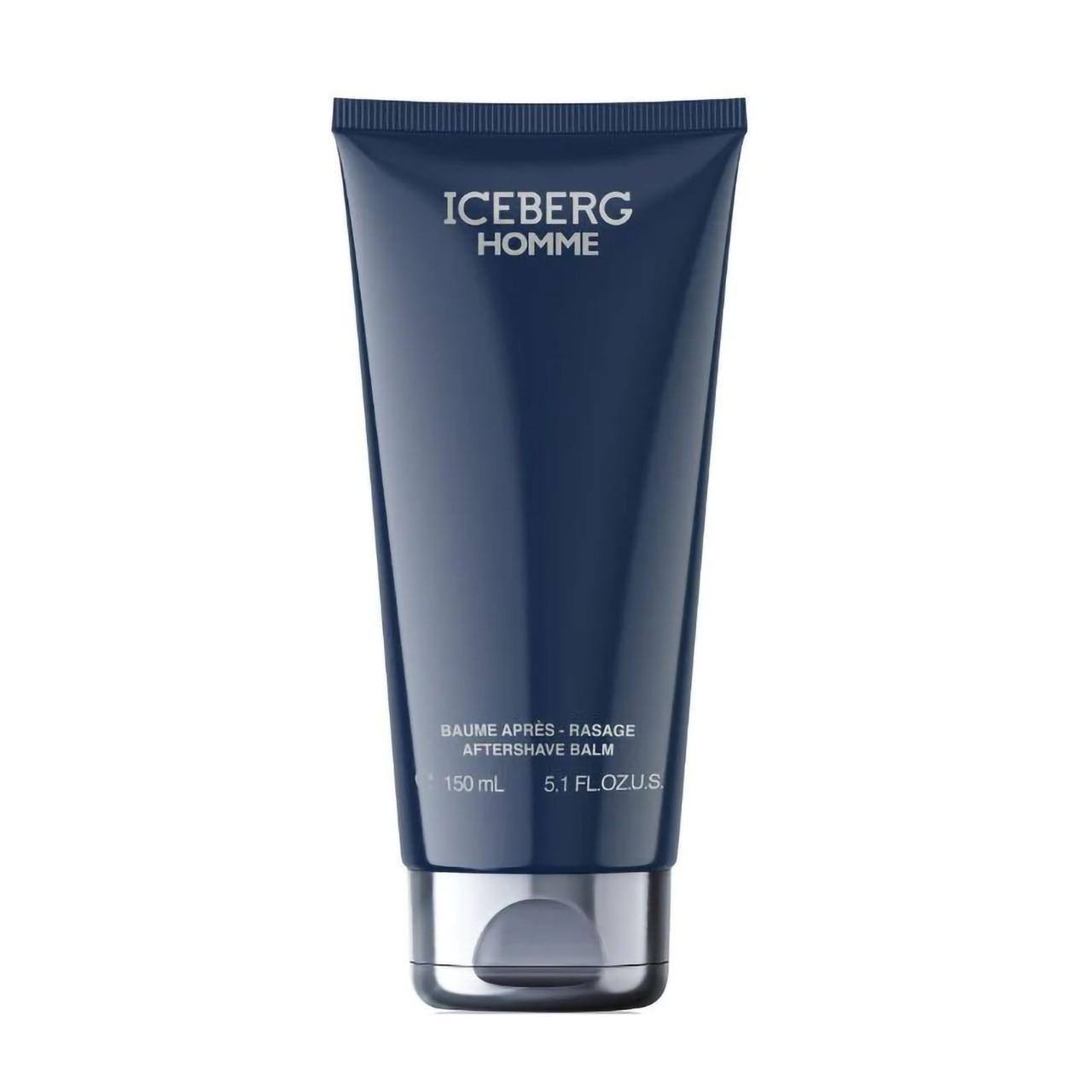 Tubo blu scuro di ICEBERG New Homme Balm, balsamo per la barba con tappo trasparente