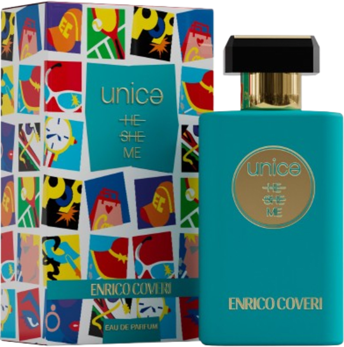 Profumo Enrico Coveri Unisex HE/SHE/ME, flacone da 100 ml