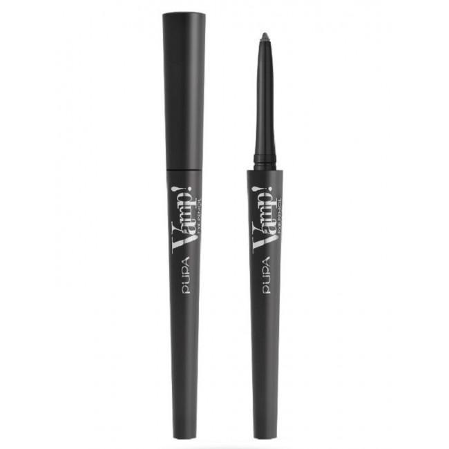 pupa pupa eye pencil vamp! 101 - foto 1 Matita nera per occhi PUPA Eye Pencil Vamp! 101, in confezione e applicata