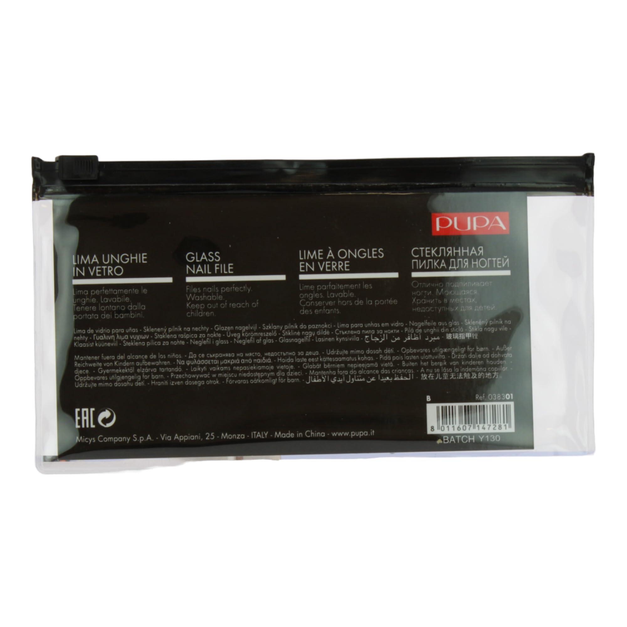 Lima unghie in vetro PUPA con confezione trasparente