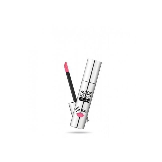 PUPA Made to Last Lip Tint 007, matita labbra in tubo bianco con provetta aperta che mostra il colore