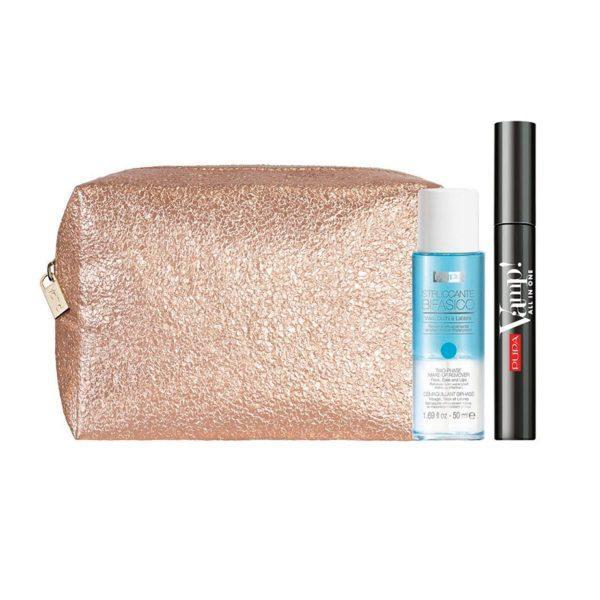 pupa pupa kit masc.vamp all+two phase rem. - foto 1 Kit mascara e struccante PUPA: astuccio, mascara, struccante bifasico