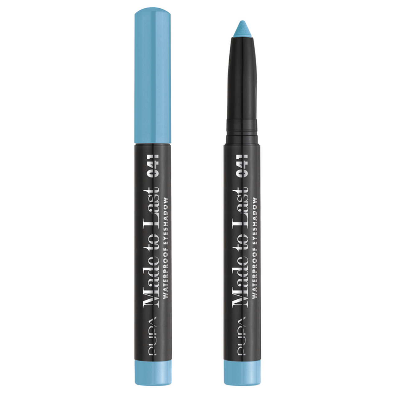pupa pupa made to last wp eyeshad41 - foto 1 Due matite per occhi PUPA Made to Last WP, blu e nera, con applicatore e tappo