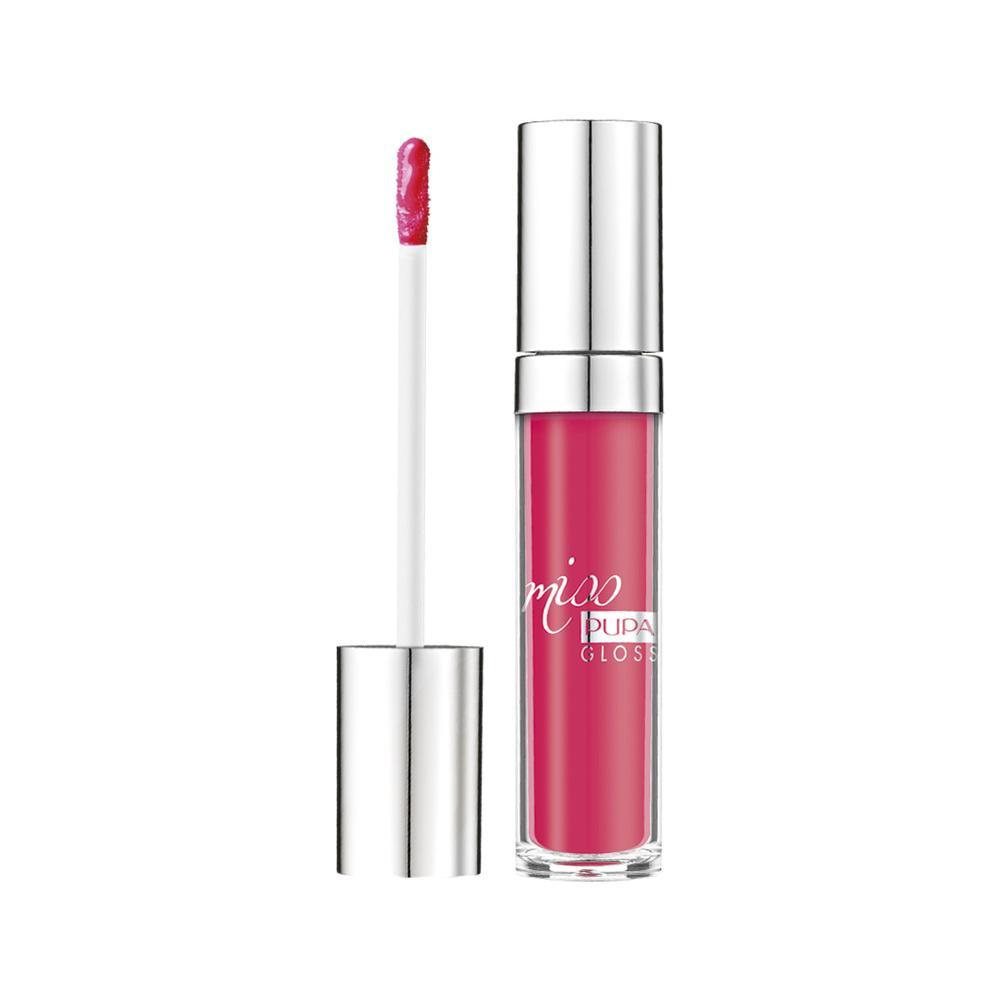 pupa pupa miss pupa gloss n.303 - foto 1 PUPA Miss PUPA Gloss rosa magenta con applicatore e confezione cilindrica cromata