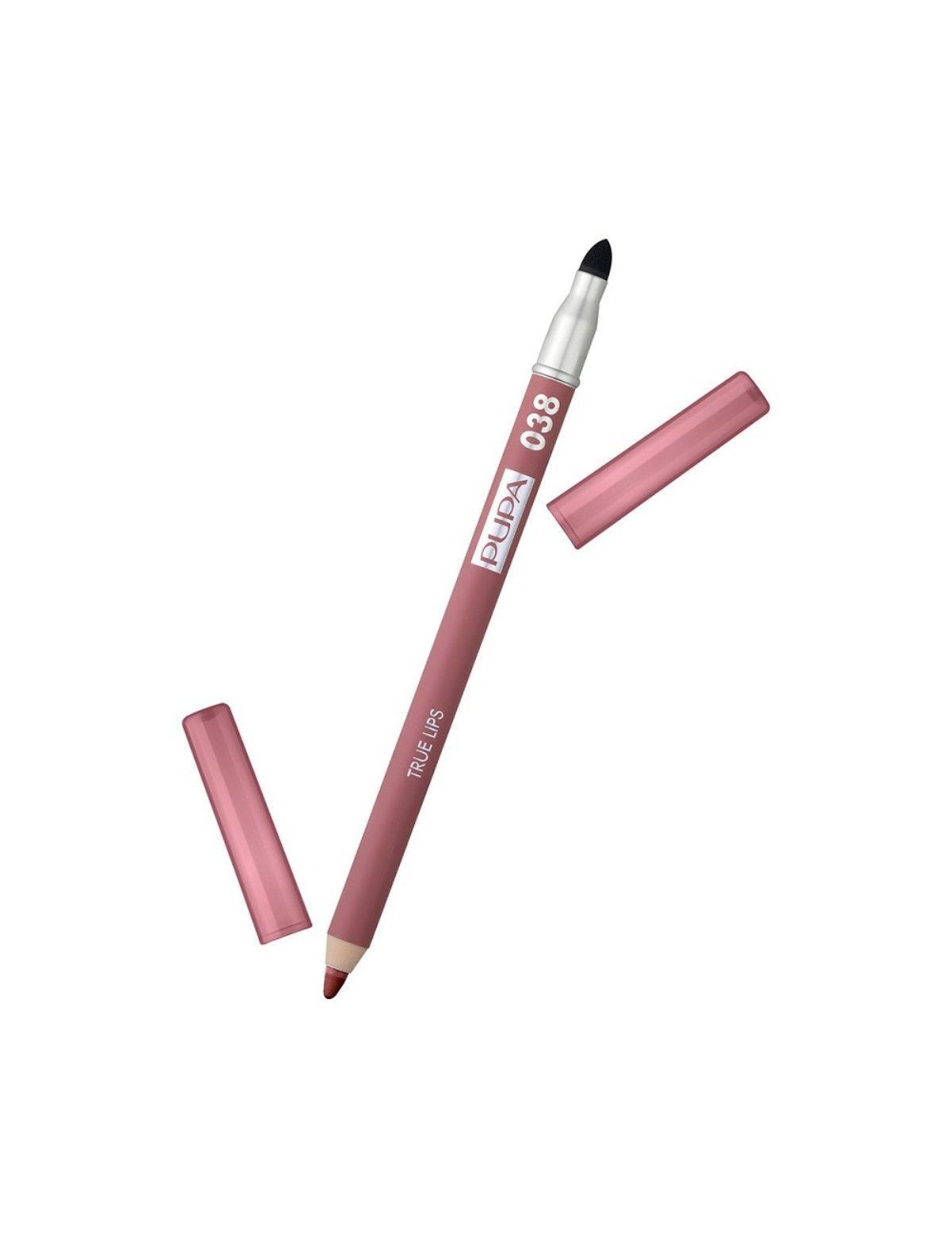 PUPA matita True Lips N.38, mauve-marrone con tappo