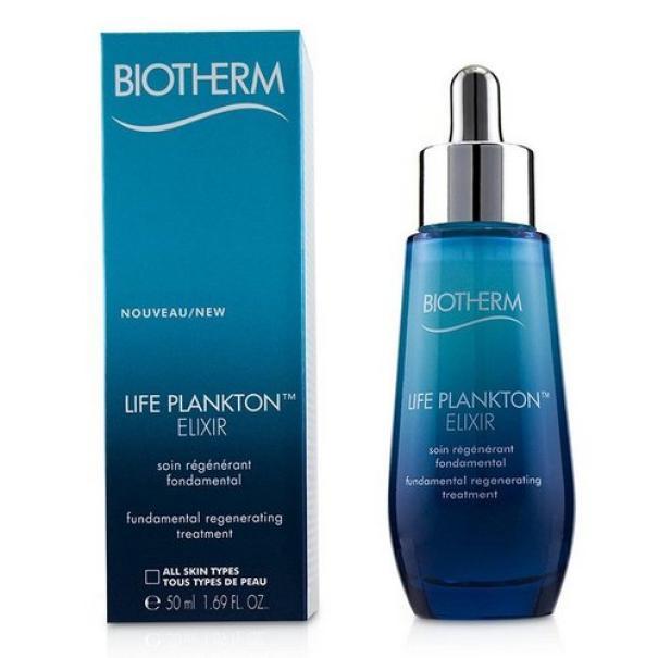 biotherm bioth.l.plankton elix.biosier.50ml - foto 1 Flacone blu scuro BIOTHERM Life Plankton Elixir 50ml con confezione a fianco, vista frontale
