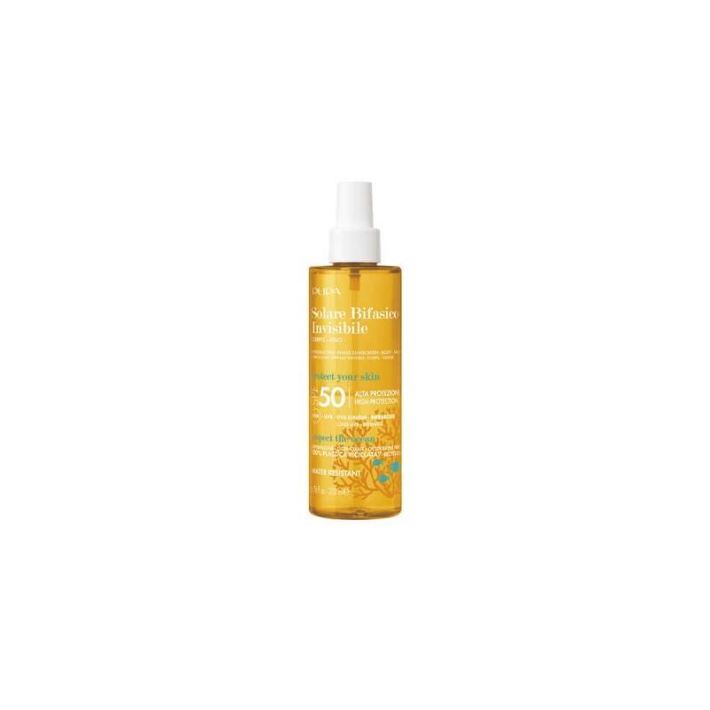 pupa pupa sun bifa.inv.spf50 200ml - foto 1 Protezione solare PUPA SPF50 - Solare bifase con filtri UVA UVB