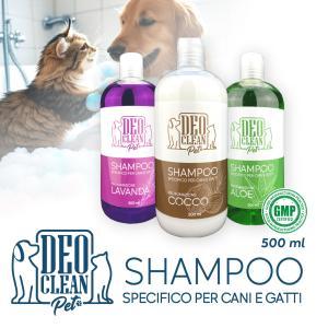 Deoclean pet - shampoo per cani e gatti aloe 500ml