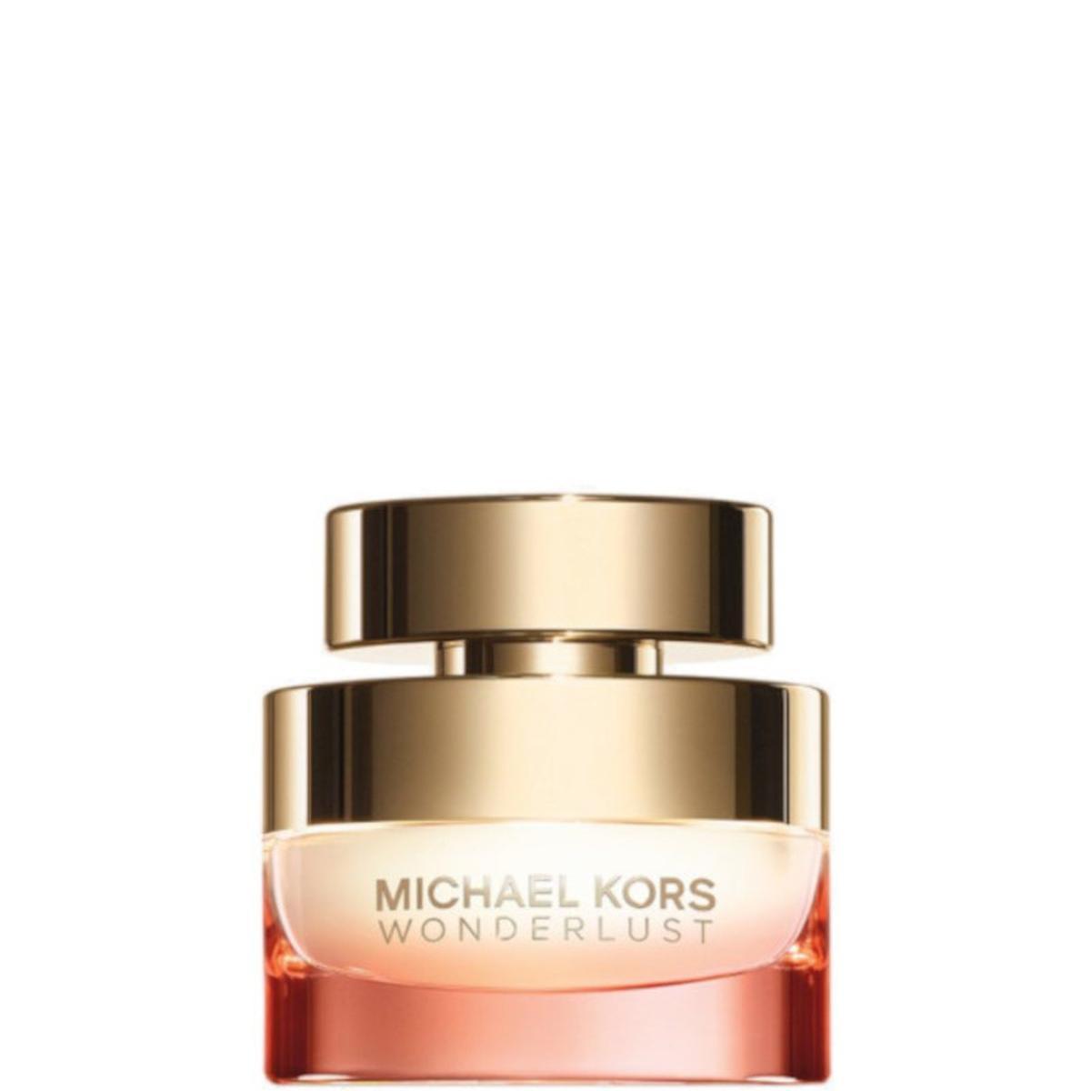 michael kors e.d.p.m.kors wonderlust 30ml - foto 1 Flacone di profumo Wonderlust Michael Kors 30ml, tappo oro, liquido rosa corallo