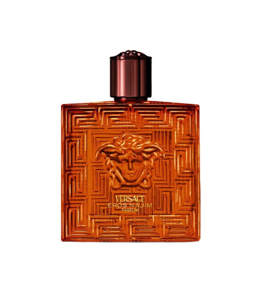 Profumo Versace Eros Najim flacone rettangolare arancione-dorato 100ml