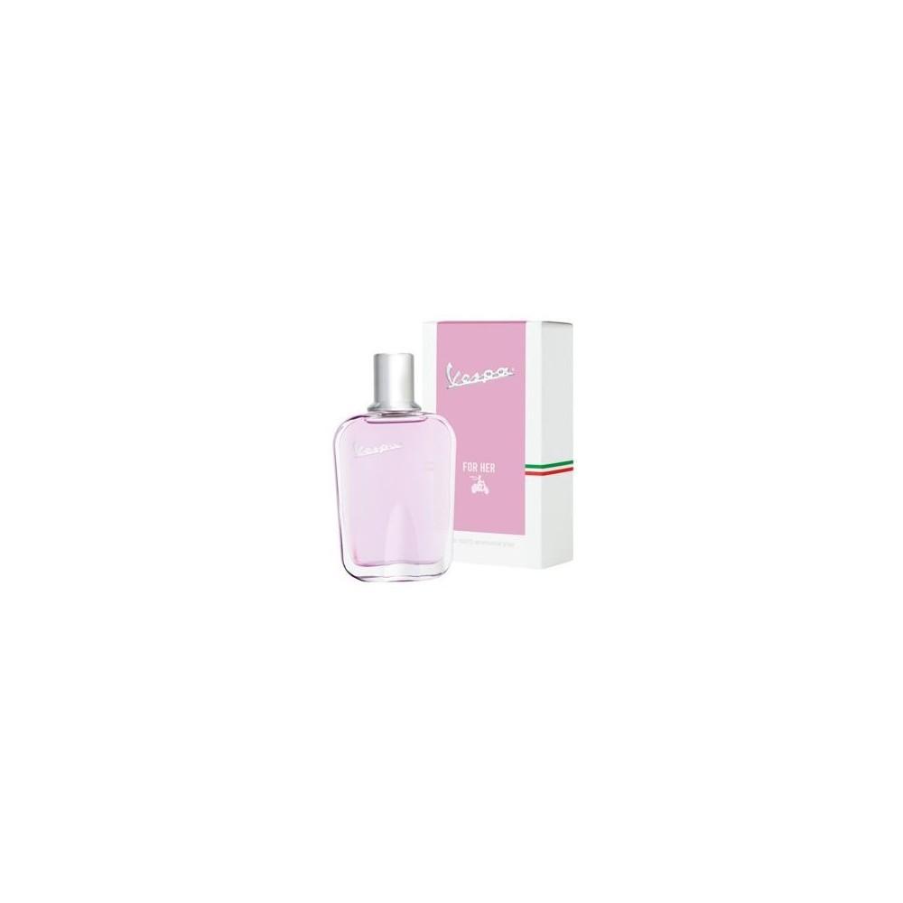 Flacone spray rosa con confezione scatola rosa e bianca E.D.T. Vespa Her Vapo 30 ml