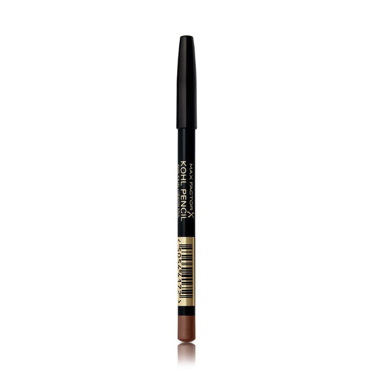 Matita kajal Max Factor n.40 marrone, corpo nero e fascia dorata, sfondo bianco