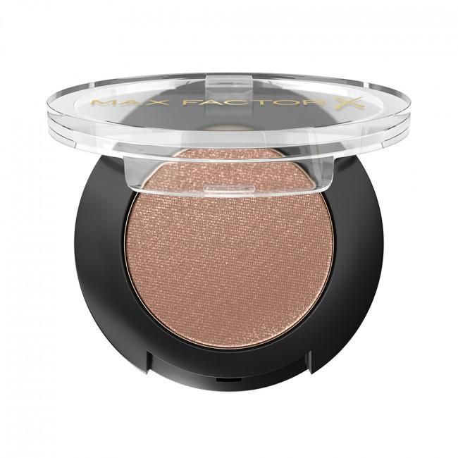 Eyeshadow monocromatico Max Factor tonalità bronzo/rame, packaging nero e trasparente