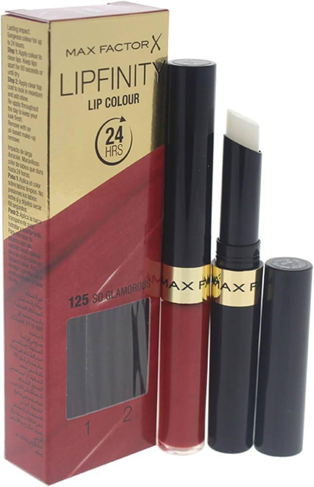 Scatola Max Factor Lip Finity 125 con rossetto liquido e balsamo
