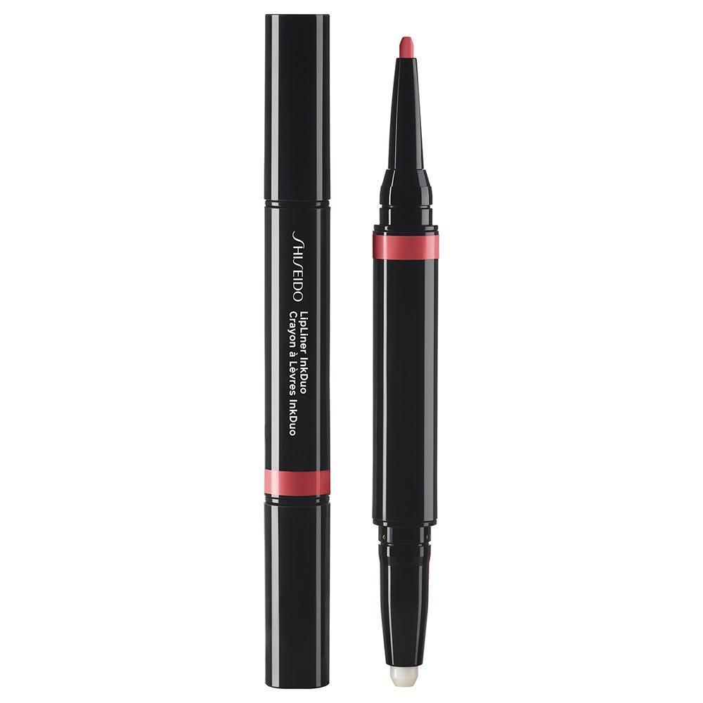 shiseido shis.lip liner duo 04 - foto 1 Shiseido Lip Liner Duo 04, matite labbra nere con banda prugna, coppia su sfondo bianco