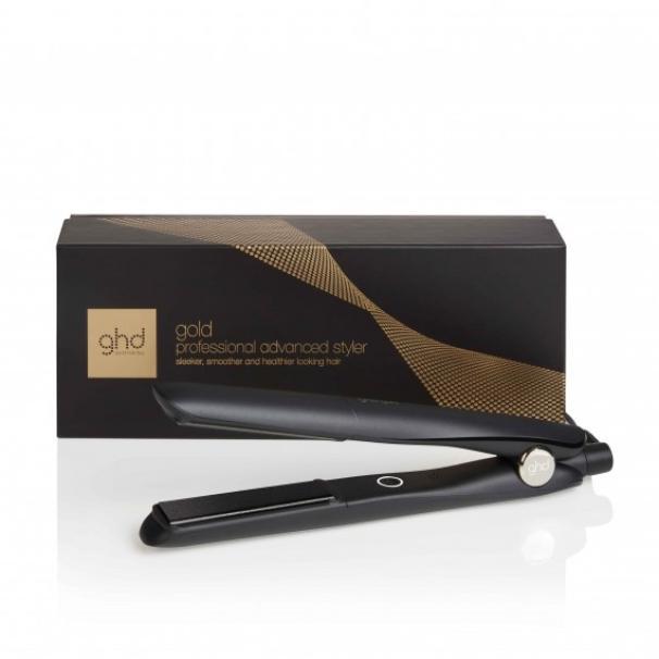 ghd ghd piastra v gold hydra - foto 1 Piastra per capelli GHD V Gold Hydra con confezione grigio-nera e nastro oro