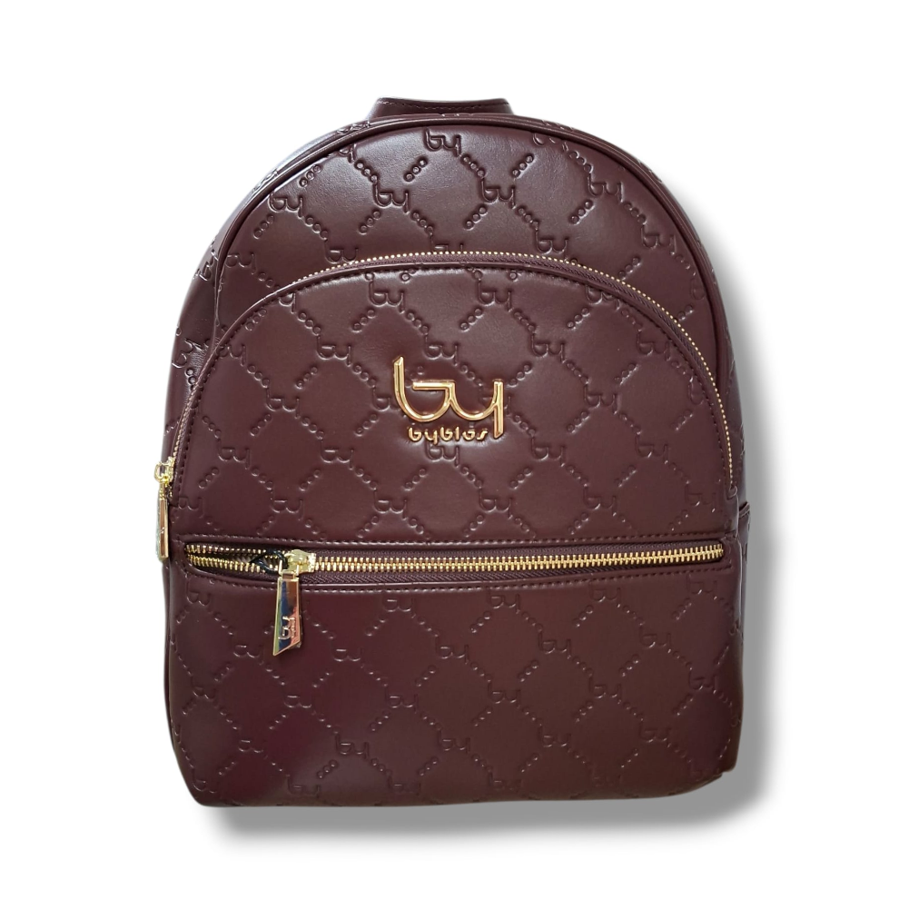 Zaino Byblos sintetico Ivy colore prugna con logo e zip frontale